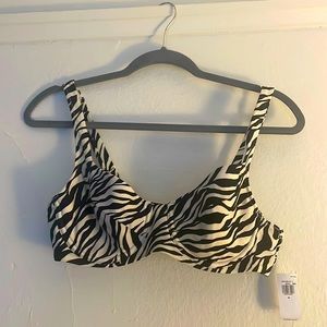 Zebra Bikini Top NWT SALE